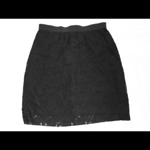 Black lace skirt